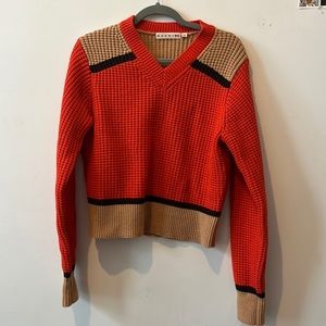 Marni X uniqlo orange knit sweater